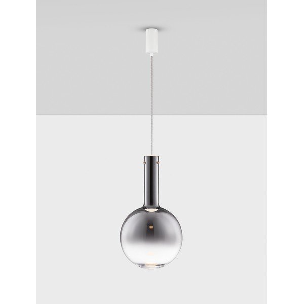 Pilkos spalvos iš stiklo kabantis šviestuvas LED su pritemdymo funkcija ø 30 cm Nostos – Nova Luce-image-3