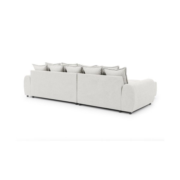 Baltos spalvos kampinė sofa (su kairiuoju kampu/su gultu) Albane  – Ropez-image-4