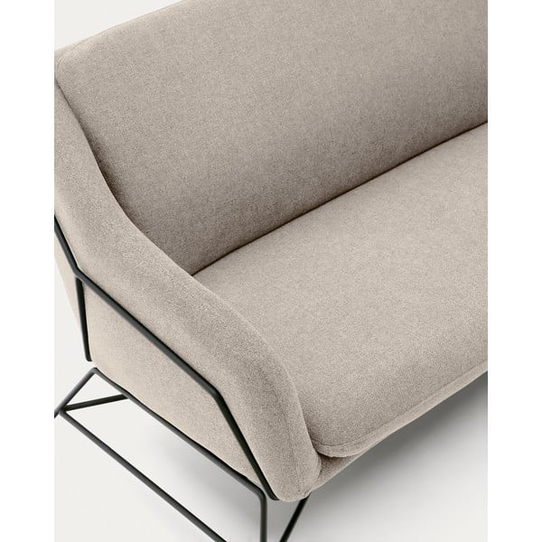 Smėlio spalvos sofa 128 cm Brida – Kave Home-image-1