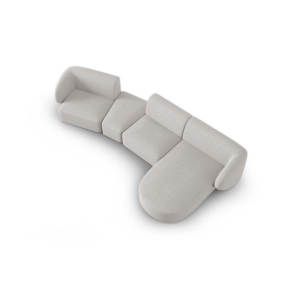 Kampinė sofa šviesiai pilkos spalvos (su dešiniuoju kampu) Shane – Micadoni Home-image-3