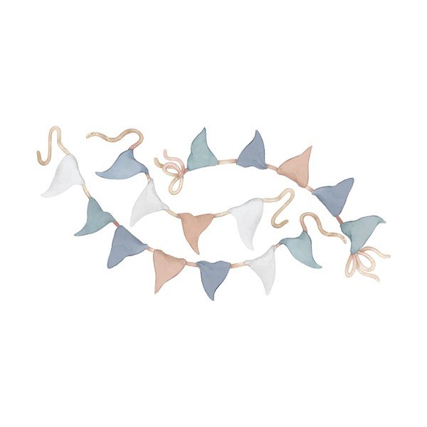 Vaikų lipdukai 3 vnt. 66x33 cm Pennant Garlands – Lilipinso