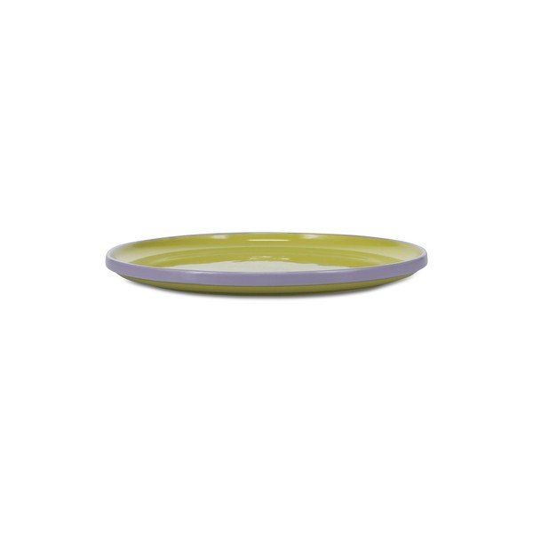 Žalios spalvos/violetinės spalvos iš akmens masės lėkštė ø 26 cm Duo – ONA-image-3