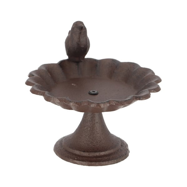 Ketaus lesyklėlė paukščiams su paukščiu ant žemos kojelės Esschert Design, plotis 19,2 cm-image-1