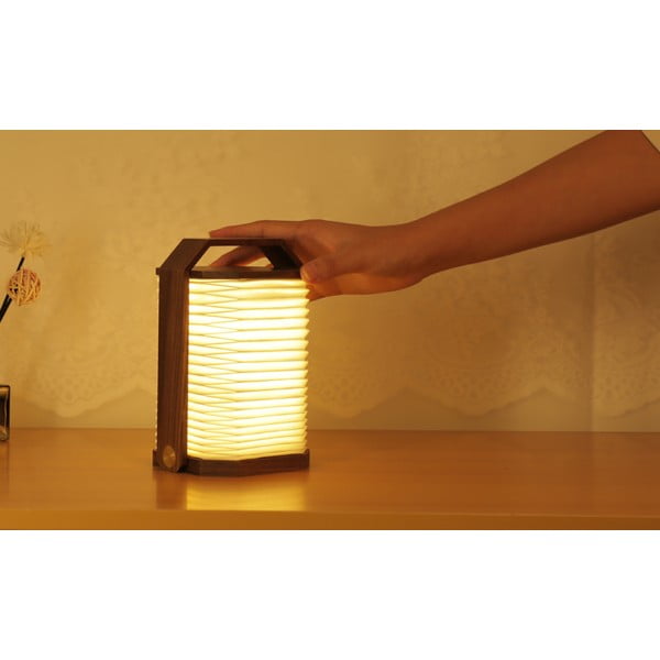 Baltos spalvos/tamsios natūralios spalvos šviečianti dekoracija USB Origami – Gingko-image-2