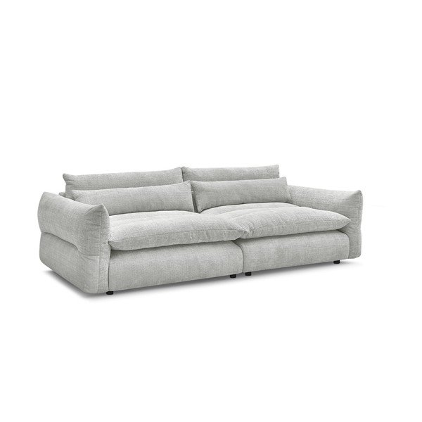 Šviesiai pilkos spalvos sofa iš šenilinio audinio 276 cm Neil – Bobochic Paris-image-2