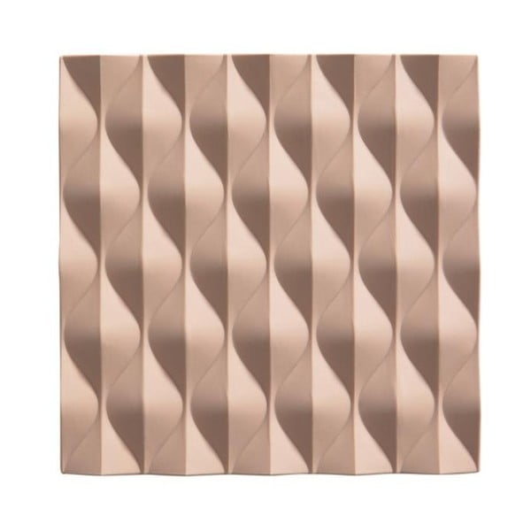 Smėlio spalvos silikoninis karšto puodo kilimėlis Zone Origami Wave