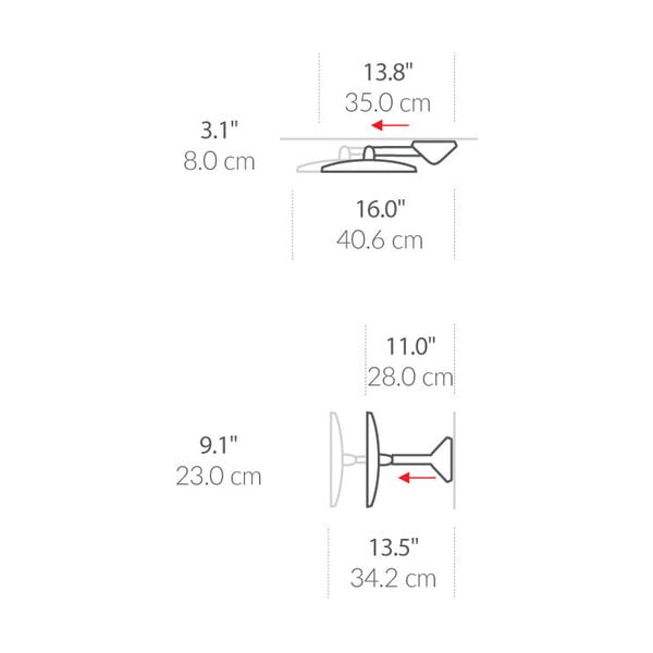 Sieninis/kosmetinis veidrodis (5x) su apšvietimu/didinantis ø 20 cm Sensor – simplehuman-image-1
