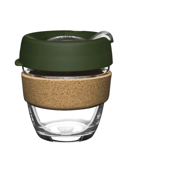 Kelioninis puodelis (ne termo) žalios spalvos 227 ml Brew Cork Pine S – KeepCup
