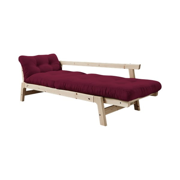 Išlankstoma sofa Karup Design Step Natural Clear/Light Bordeaux-image-3