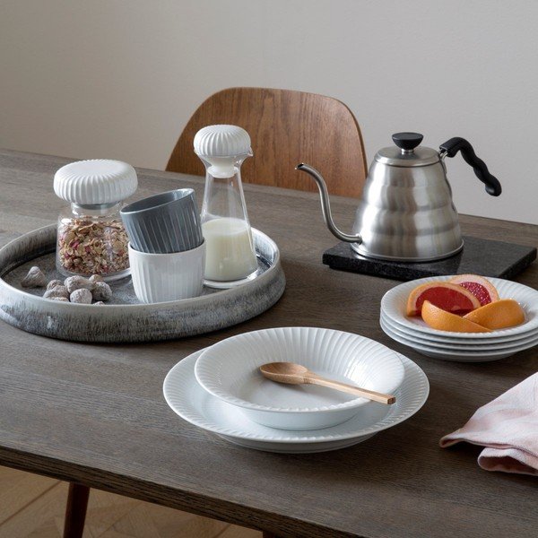 Balta porcelianinė sriubos lėkštė Kähler Design Hammershoi, ⌀ 21 cm-image-1