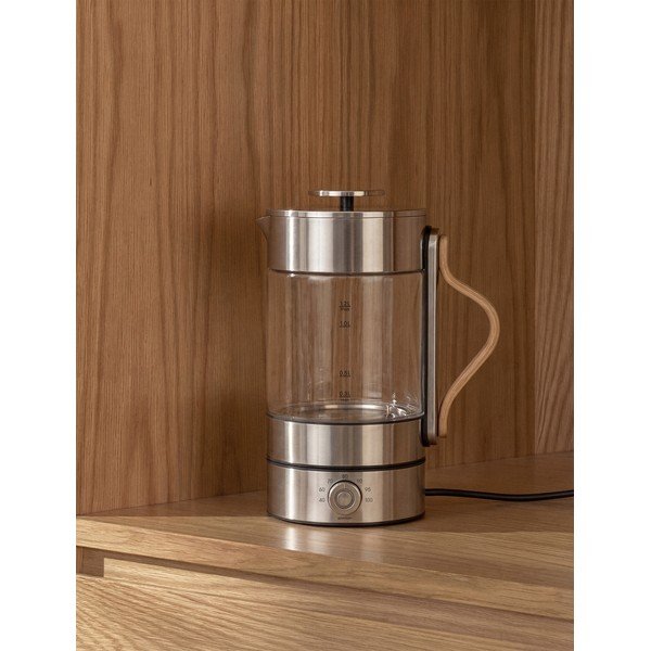 Sidabrinės spalvos iš stiklo virdulys 1,2 l Emma – Stelton-image-2