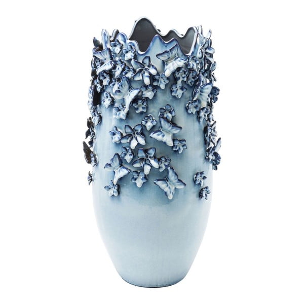 Mėlyna vaza Kare Design Butterflies, 50 cm