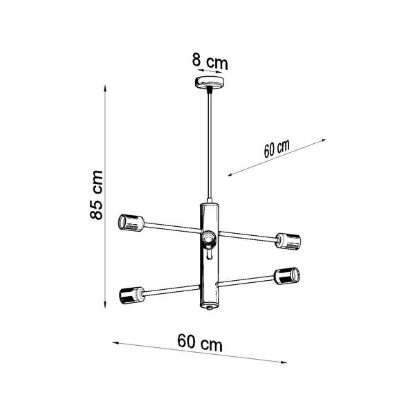 Juodas pakabinamas šviestuvas Sollux Donato 6-image-3