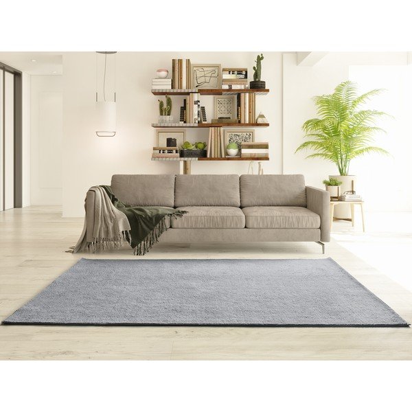 Kilimas iš mikropluošto pilkos spalvos 80x150 cm Coraline Liso – Universal-image-2