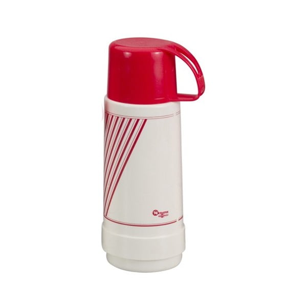 Raudonos ir baltos spalvos termo butelis "Metaltex Vacuum", 750 ml