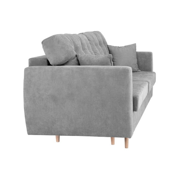 "Cosmopolitan Design Amsterdam" pilka trivietė sofa-lova su saugykla, 231 x 98 x 95 cm-image-2
