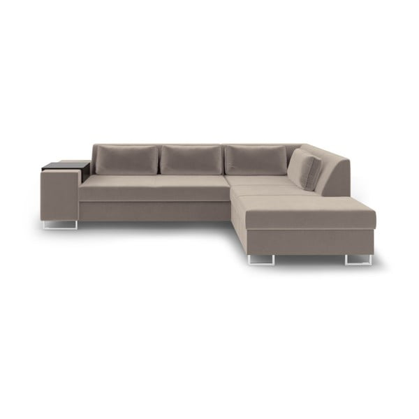 Smėlio spalvos sofa-lova Cosmopolitan Design San Antonijus, dešinysis kampas