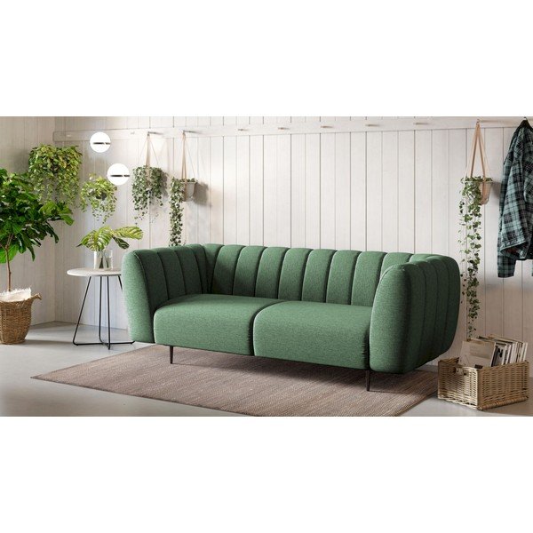 Sofa tamsiai žalios spalvos 210 cm Shel – Ghado-image-1