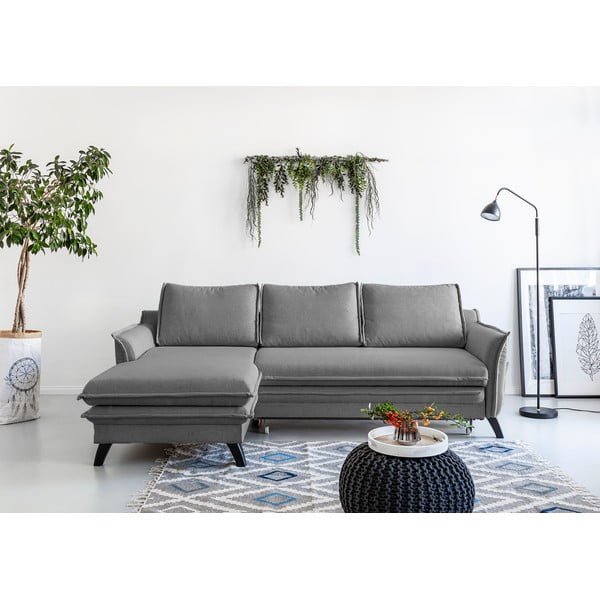 Pilka sofa-lova Miuform Charming Charlie, kairysis kampas-image-1