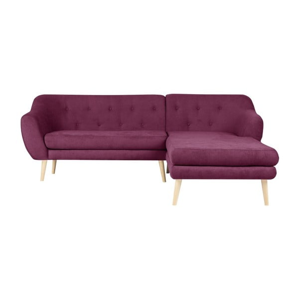 Violetinės spalvos sofa Mazzini Sofas Sicile, kampas dešinėje