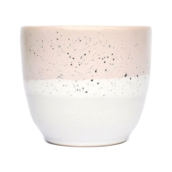 Rožinės ir baltos spalvos akmens masės puodelis ÅOOMI Dust, 200 ml