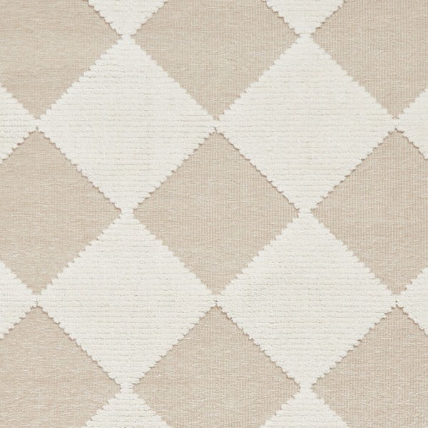 Skalbiamas baltos spalvos/smėlio spalvos kilimas 160x230 cm Lyna Beige&White – Think Rugs-image-3
