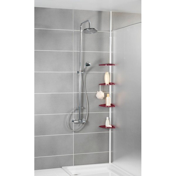 Rožinė teleskopinė dušo lentyna "Wenko Compact-image-1