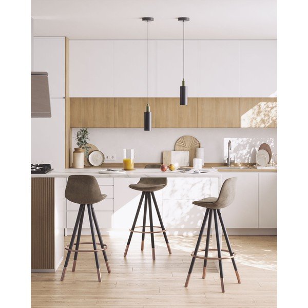 Rudos spalvos baro taburetė (sėdynės aukštis 75 cm) Slad – Kave Home-image-1