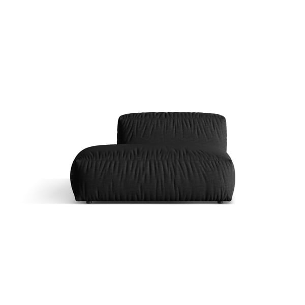 Modulinė sofos dalis juodos spalvos (su kairiuoju kampu) Martina – Micadoni Home