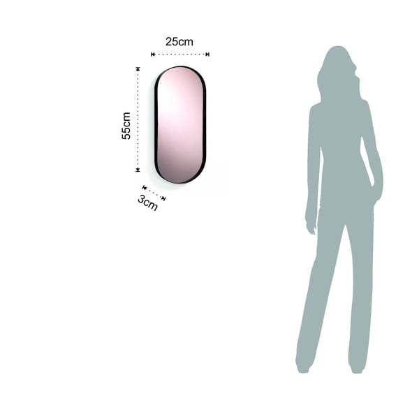 Sieninis veidrodis Tomasucci Afterlight, 25 x 55 cm-image-2