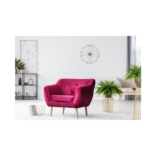 Rožinis fotelis Mazzini Sofas Amelie-image-4
