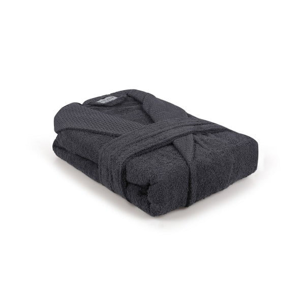 Chalatas antracito spalvos iš medvilnės XL Cappa – Foutastic-image-2