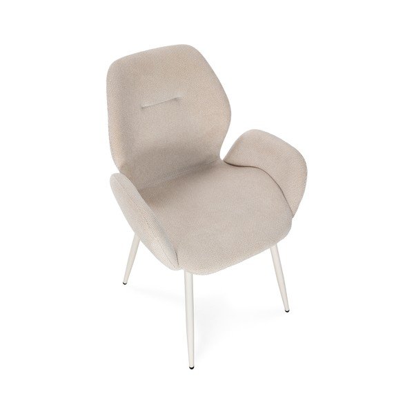 Smėlio spalvos iš audinio valgomojo kėdžių komplektas 2 vnt. Ansu – Marckeric-image-3