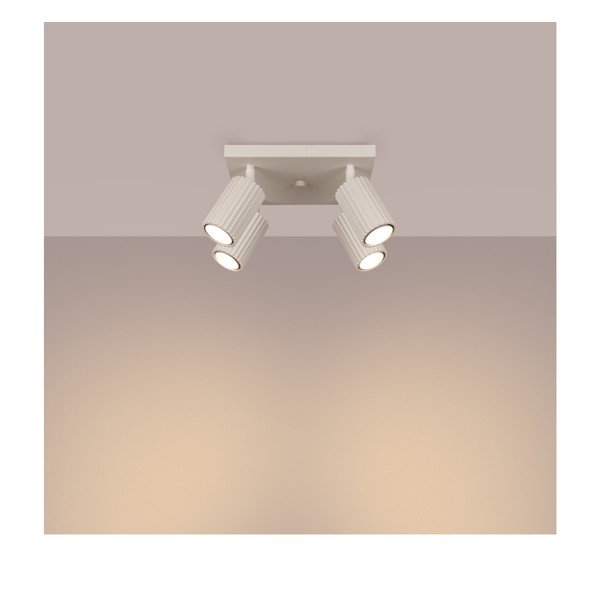 Kreminės spalvos taškinis šviestuvas 25x25 cm Gleam – Sollux-image-2