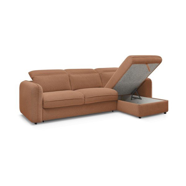 Oranžinės spalvos kampinė sofa Achille – Bobochic Paris-image-4