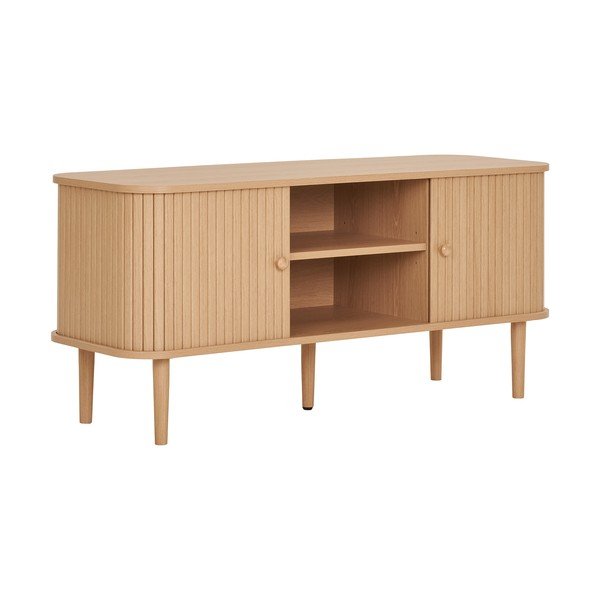 Natūralios spalvos TV spintelė iš pušies 113x51,5x40 cm Nikko – House Nordic-image-2