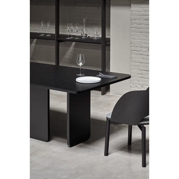 Juodas valgomojo stalas Teulat Arq, 200 x 100 cm-image-2