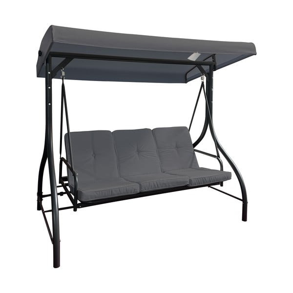 Pilkos spalvos metalinis sodo supamasis suoliukas Paris – Rojaplast