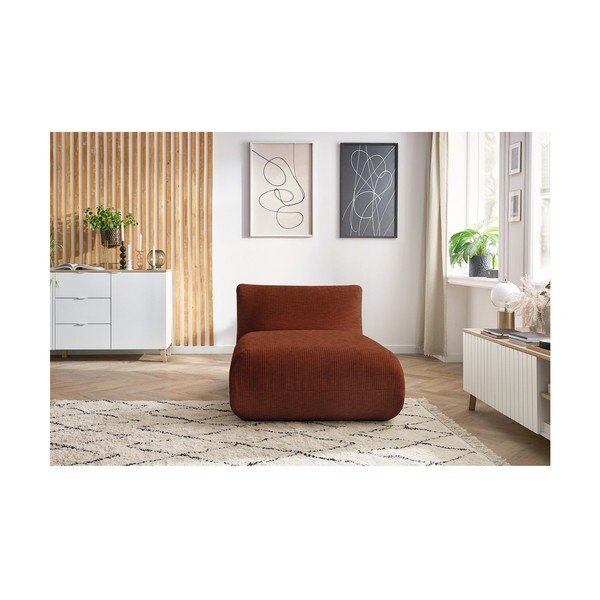 Oranžinės velvetinės sofos modulis Lecomte - Bobochic Paris-image-4