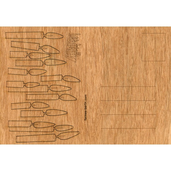 Medinis atvirukas Formes Berlin Candles, 14,8 x 10,5 cm-image-1