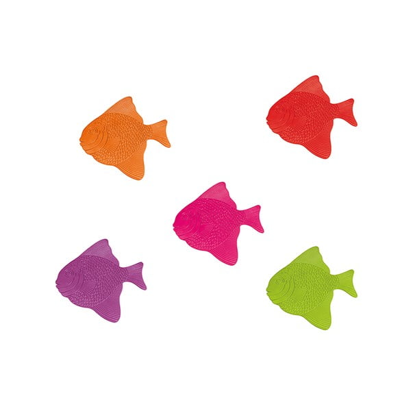 Vaikiški neslystantys kilimėliai 5 vnt. vonioms 16x16,5 cm Poissons – MSV-image-1