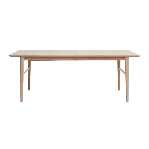 "Unique Furniture Rocca" sulankstomas valgomojo stalas iš baltojo ąžuolo, 100 x 205/295 cm