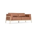 Ruda buivolo odos sofa su ąžuolo masyvo konstrukcija Gazzda Fawn, 180 cm
