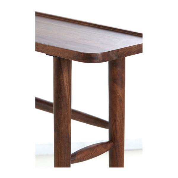 Iš akacijos masyvo konsolinis staliukas rudos spalvos 30x120 cm Qiano – Light & Living-image-4