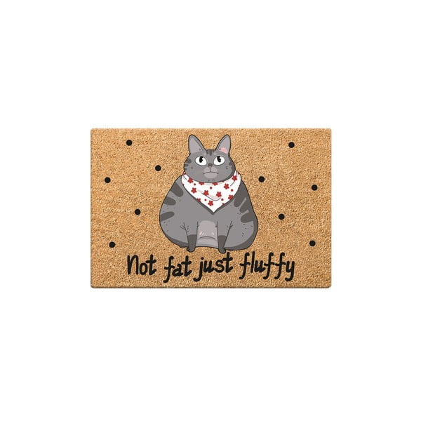 Kilimėlis kačių dubenėliui Petpetite Not Fat Just Fluffy, 60 x 40 cm