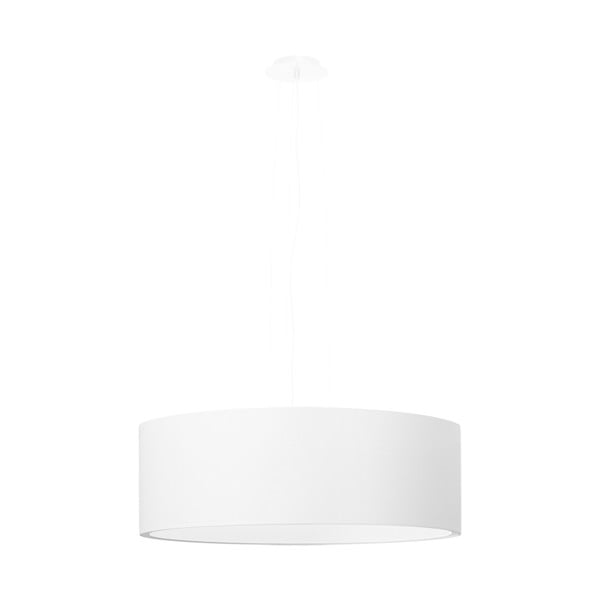 Kabantis šviestuvas baltos spalvos ø 45 cm su stiklo gaubtu/su tekstiliniu gaubtu Paktor – Nice Lamps