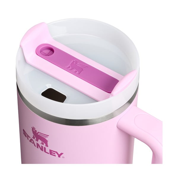 Rožinės spalvos iš nerūdijančio plieno su šiaudeliu termosas 1,18 l Quencher H2.0 FlowState Tumbler Cherry Blossom – Stanley-image-4