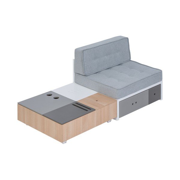 Mėlynai pilka "Vox Custom" modulinės sofos sėdynės pagalvėlė-image-2
