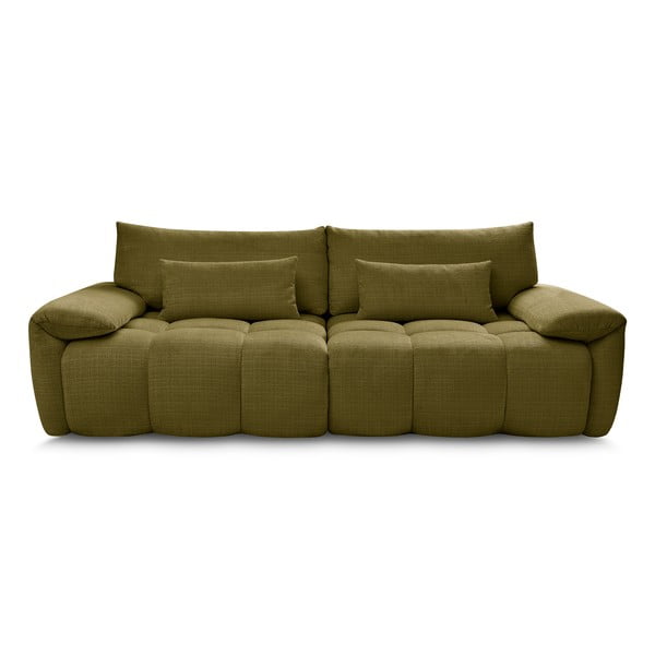 Žalios spalvos iš šenilinio audinio sofa 264 cm Ivane – Bobochic Paris