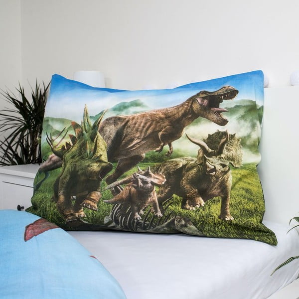 Iš medvilnės viengulė vaikiška patalynė 140x200 cm Jurassic World – Jerry Fabrics-image-1